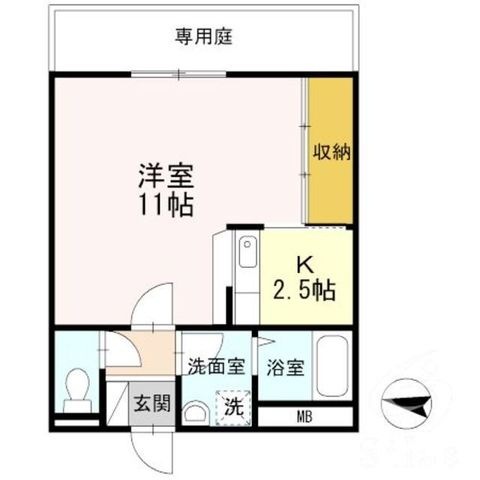 拡大写真:エストレノ 3階302の間取り
