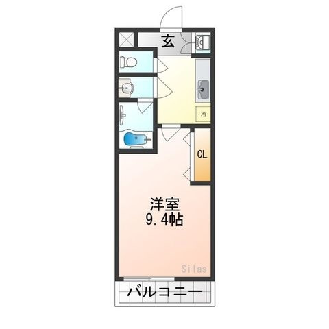 拡大写真:ラフィーネ マック 1階110の間取り