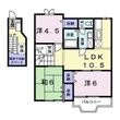 シャトーローリエＡの間取図