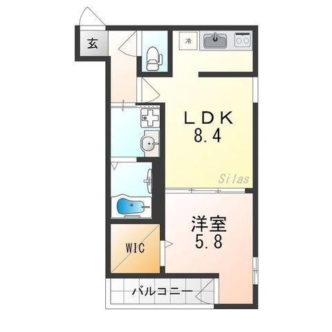 拡大写真:堺市北区百舌鳥赤畑町3丁 1階103の間取り