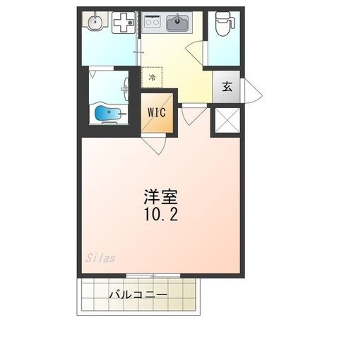 拡大写真:堺市北区中百舌鳥町5丁 1階101の間取り