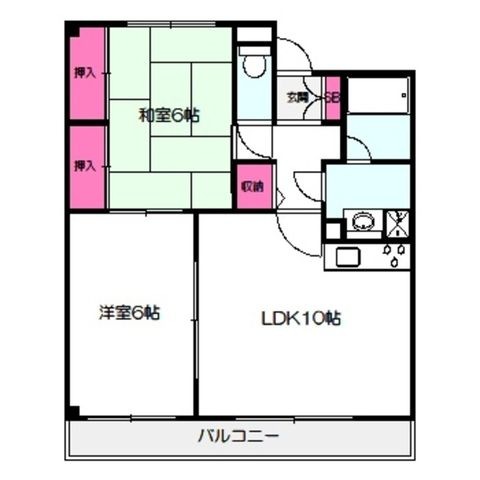 拡大写真:大阪市鶴見区諸口1丁目 2階201の間取り