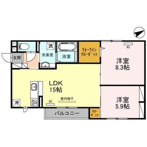 拡大写真:Avenir城北 1階103の間取り
