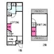 リップル中茶屋1丁目貸家の間取図