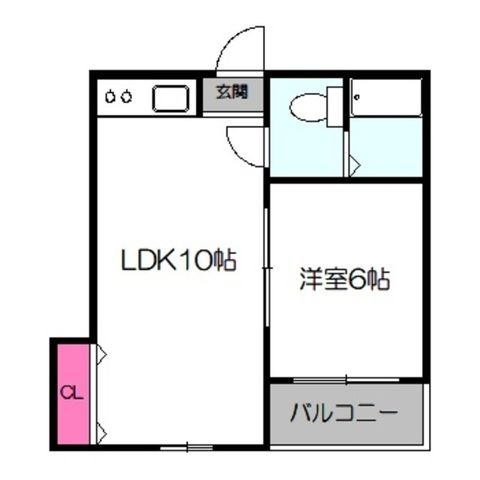 拡大写真:メゾンロータリー 4階402の間取り