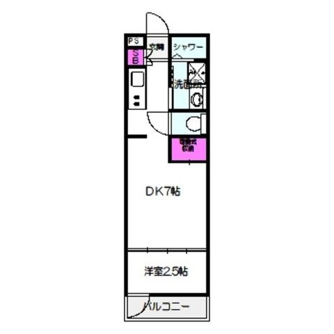拡大写真:リエゾンコート大今里 3階301の間取り