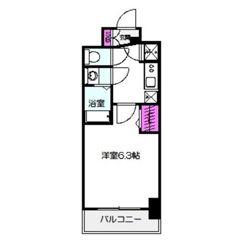 拡大写真：エスリード京橋グランツ 7階707の間取り