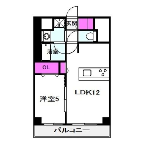 拡大写真:スプレンダースマイル 2階203の間取り
