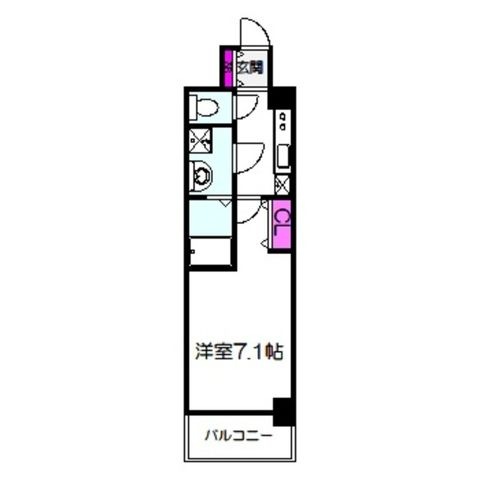 拡大写真:エスリード京橋グランテラス 4階408の間取り