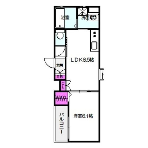 拡大写真:大阪市旭区中宮2丁目 3階302の間取り