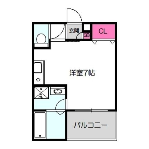 拡大写真:エクセラン 1階102の間取り