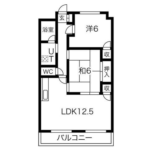 拡大写真:メゾンみやび 4階4Dの間取り