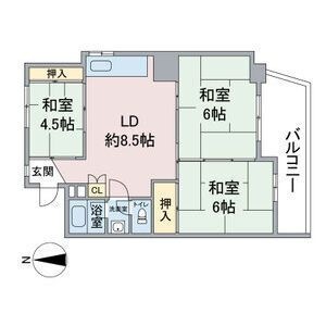 拡大写真:肥後ビル 2階204の間取り