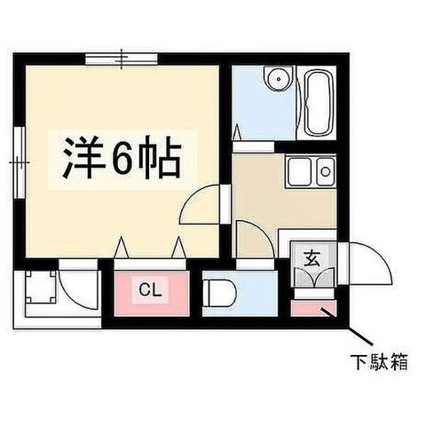 拡大写真:ドール小坂 3階3Bの間取り