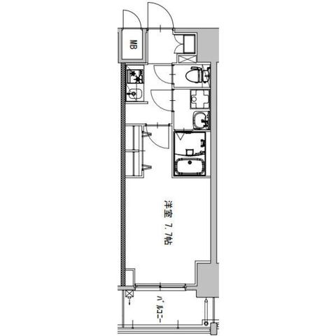 拡大写真:S-RESIDENCE庄内通駅前curere(クラーレ) 15階1504の間取り