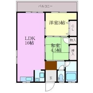 拡大写真:峰ビル 1階102の間取り