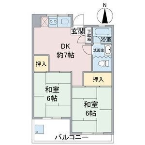 拡大写真:肥後ビル 4階402の間取り