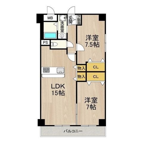 拡大写真:インプルーブ金山 8階807の間取り