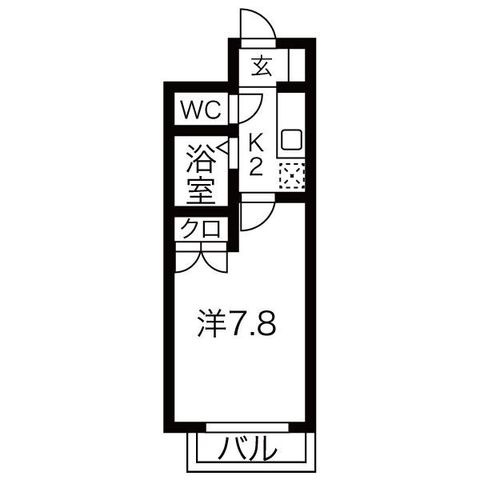 拡大写真：リヴィエール元八事 3階301の間取り