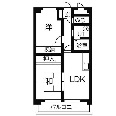 拡大写真:ヴィラジュリア 2階2Dの間取り