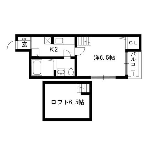 拡大写真:ヴィラ鳥羽見 2階205の間取り