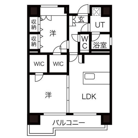拡大写真:C.P.Pure1608 10階1002の間取り