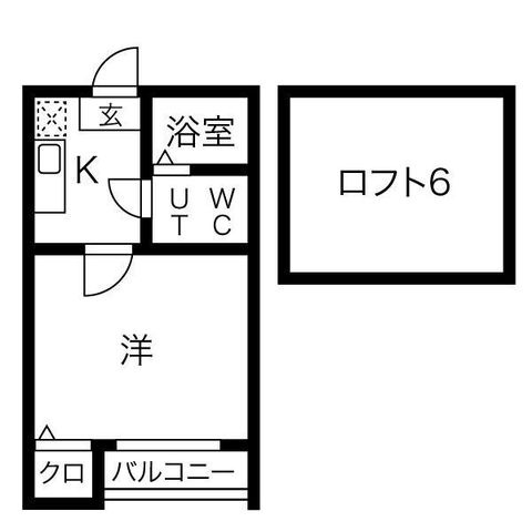 拡大写真:ラピュタ7 2階202の間取り