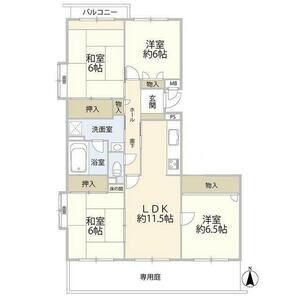 拡大写真:アーバンラフレ志賀壱参号棟 1階108の間取り