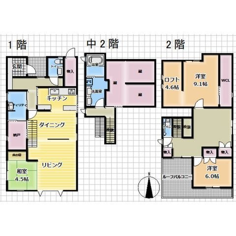 拡大写真:池見貸家 1の間取り