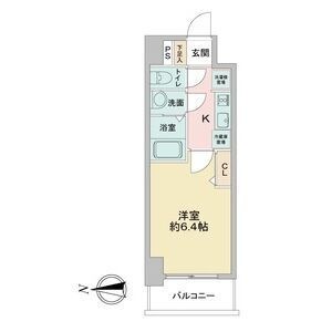 拡大写真：アステリ鶴舞ディオ 11階1105の間取り