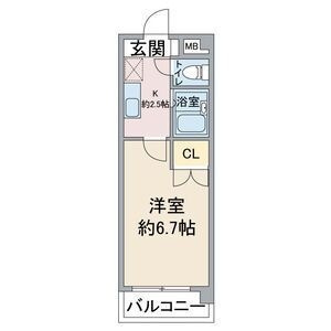 拡大写真:エクセルヒルズ 3階307の間取り