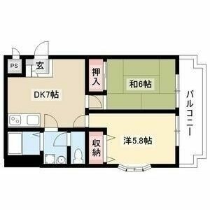 拡大写真:リバーランド守山 2階203の間取り