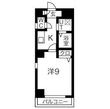 写真:Studioナディア 9階905の間取図