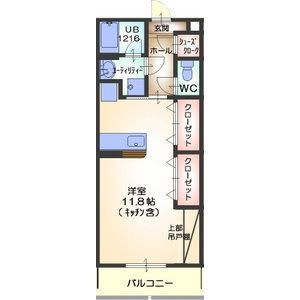 拡大写真:ロゼック大高 4階403の間取り
