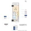 写真:S-RESIDENCE神宮西駅前ascent(アセント) 8階802の間取図