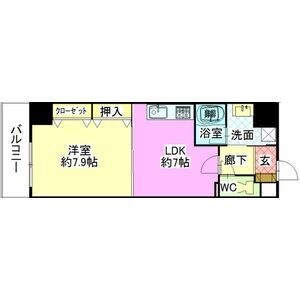 拡大写真:シャルール 4階403の間取り