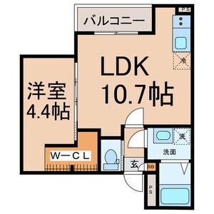 拡大写真:MOVE本陣 3階301の間取り