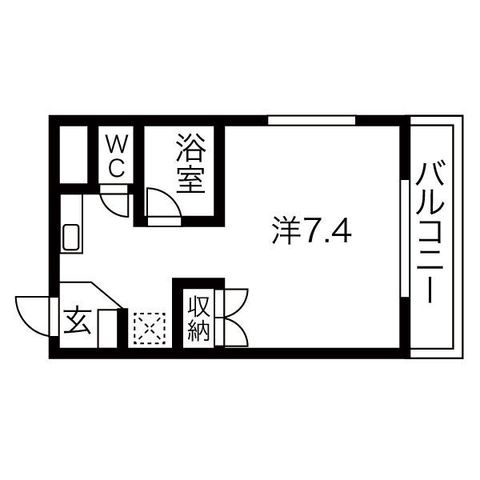 拡大写真:TOWNみやび 4階407の間取り
