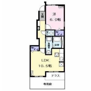拡大写真:グラシオッソ 1階101の間取り