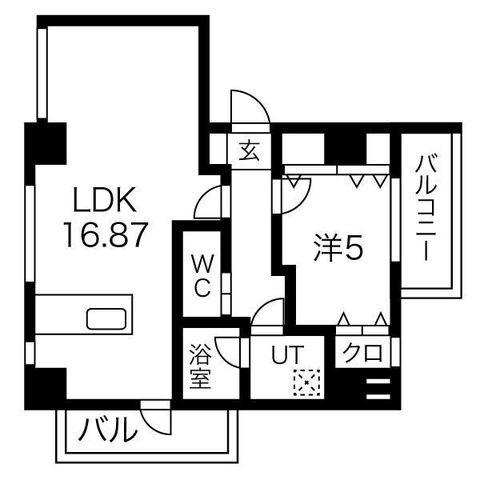拡大写真:C・P・Pure隼人町 9階902の間取り
