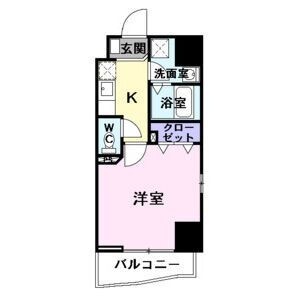 拡大写真:アゲート 白壁 3階301の間取り
