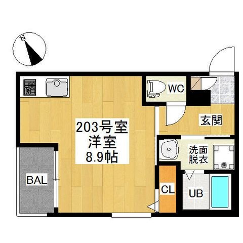 拡大写真:REGALEST 一社 2階203の間取り