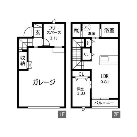拡大写真:Ceres HIKIYAMA BASE 1階N1の間取り