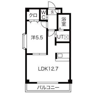 拡大写真:ソレールヤマグチ 2階206の間取り