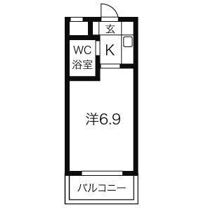拡大写真:ドール滝子 5階503の間取り