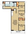 稲城市坂浜３丁目の間取図