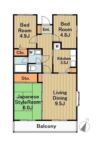 拡大写真:相模原市緑区東橋本2丁目 1階101の間取り