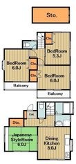 大塚戸建の間取図