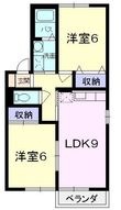 Kコンフォートイン A棟の間取図
