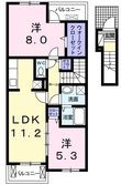 グリシーヌ・ボアAの間取図